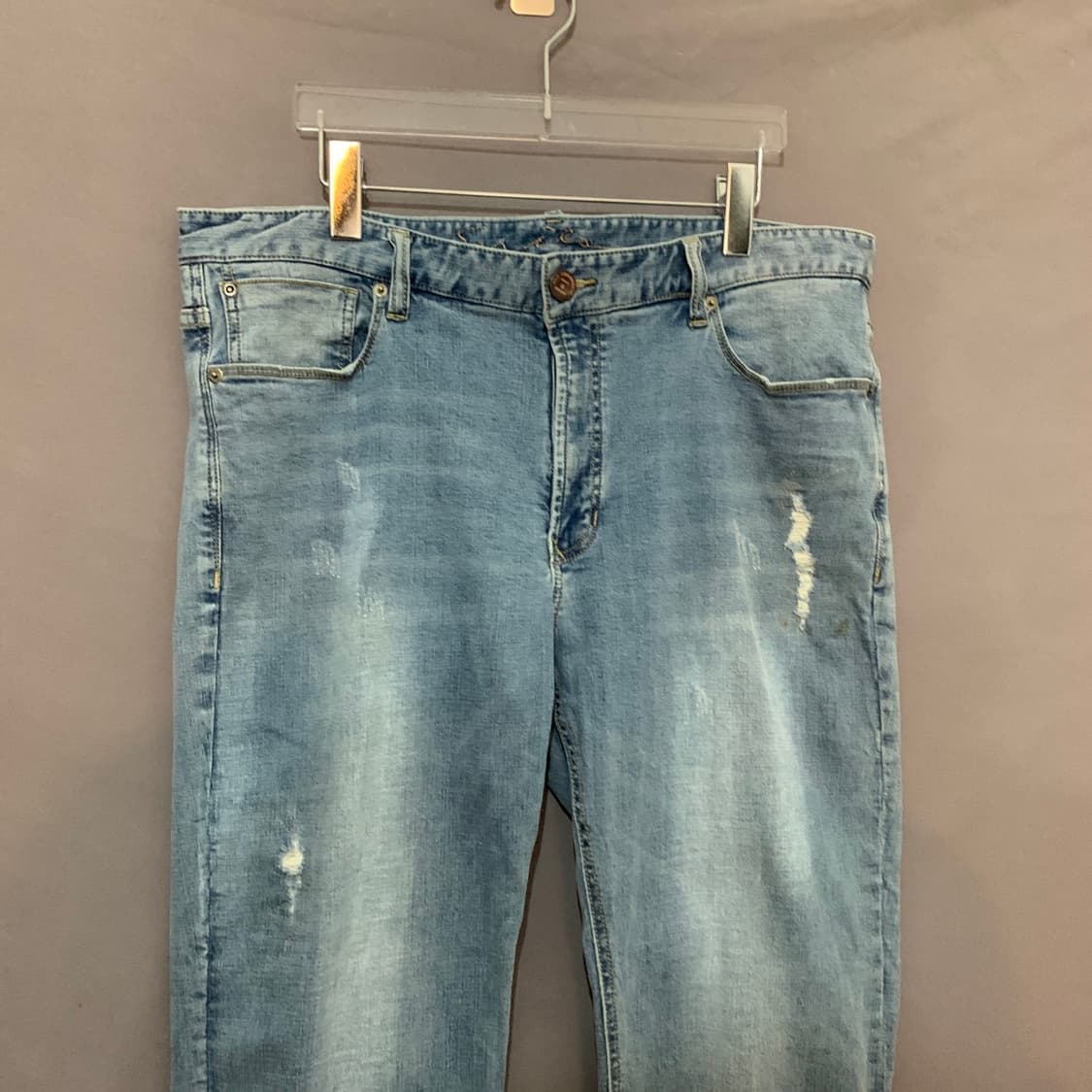 37인치 코오롱 시리즈 힙스터 데미지 스판 데님 청바지 상품이미지4