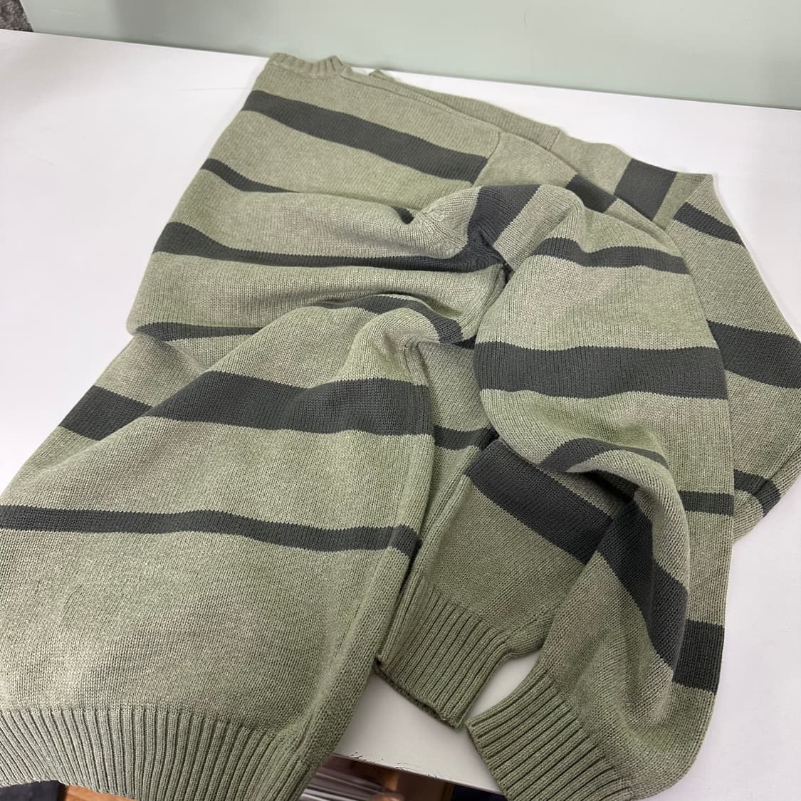 105 빈폴 카키 단가라 면 니트 상품이미지6