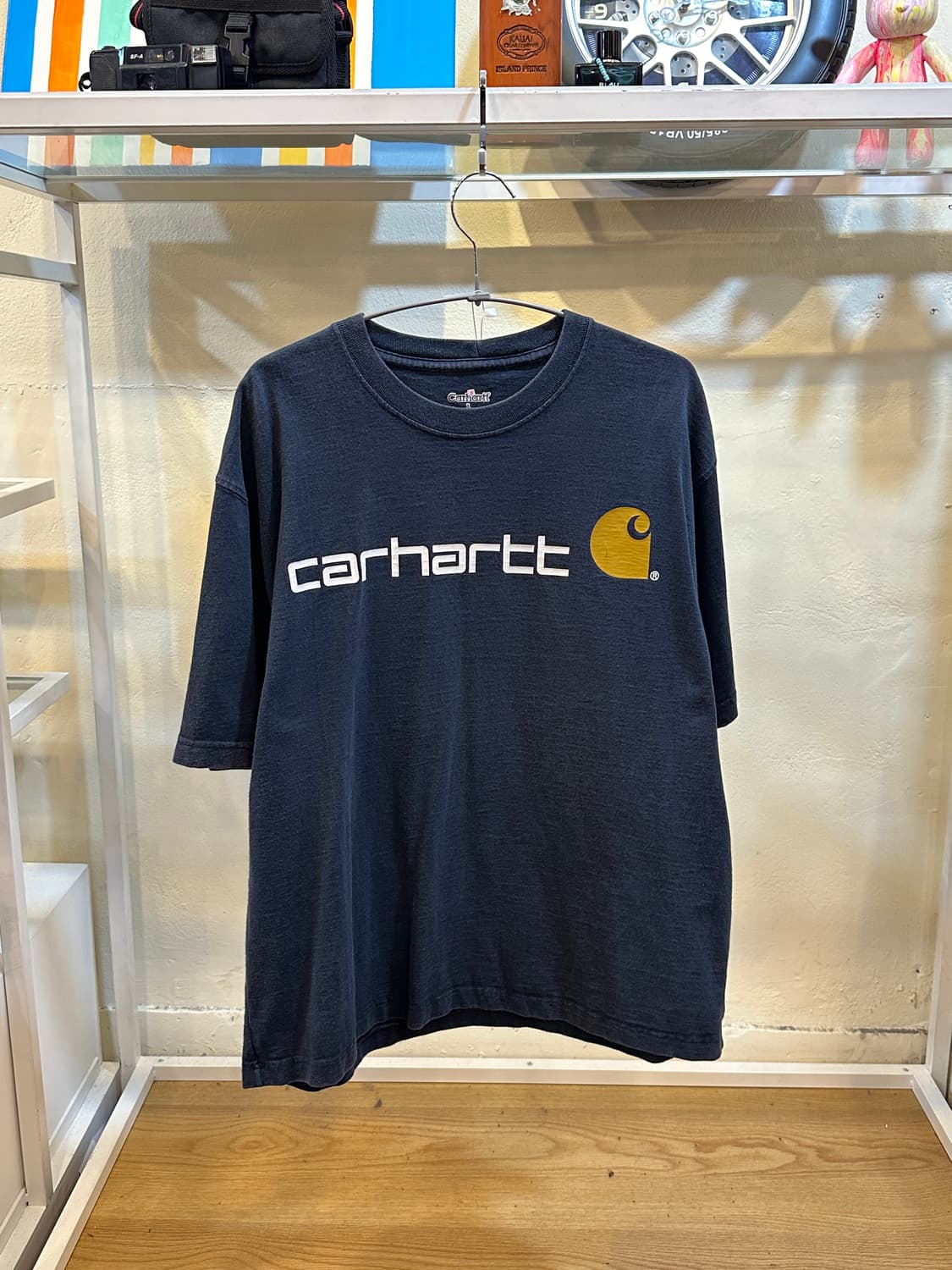 칼하트 스펠아웃 로고 반팔 티셔츠 네이비 L 상품이미지1