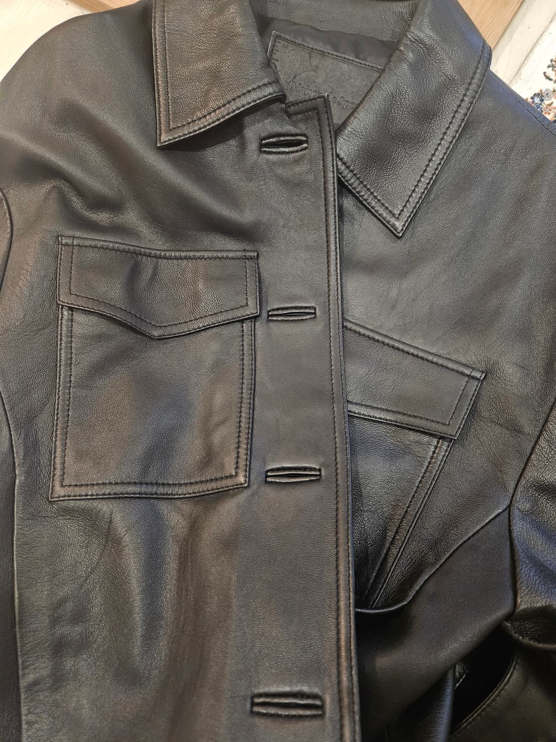 메종드 스페로네 램스킨 100% 가죽자켓 F사이즈 상품이미지4