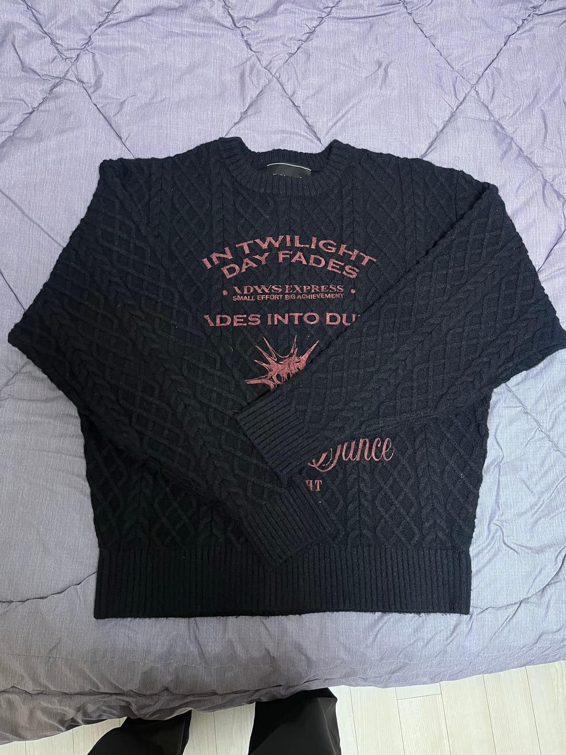 Dusky Day Crewneck Knit Black 상품이미지3