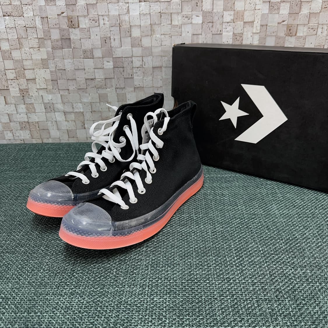 컨버스 남성 척 테일러 올스타 블랙 와일드망고 스니커즈 상품이미지8