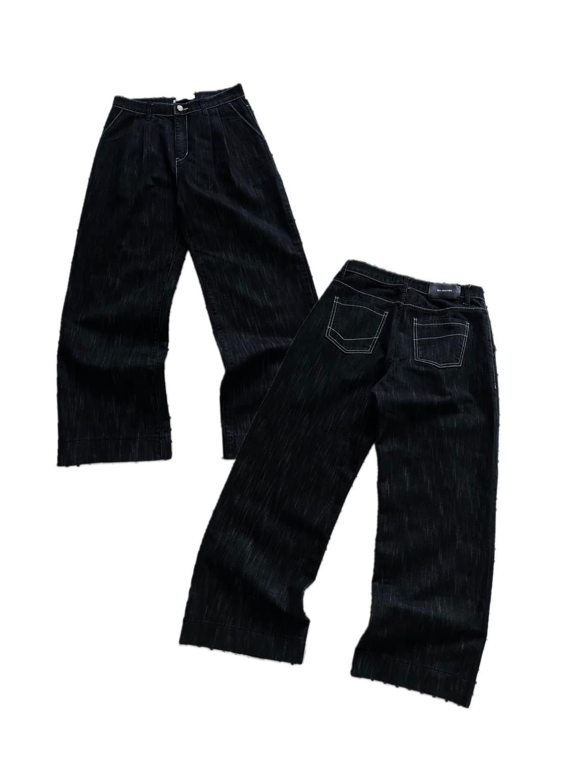 마조네 흑청 생지 데님팬츠 상품이미지1