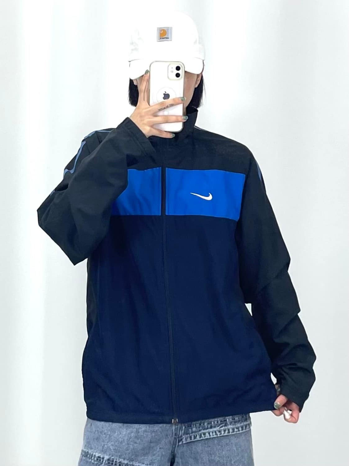  [L]나이키 블루네이비 바람막이 자켓   상품이미지1