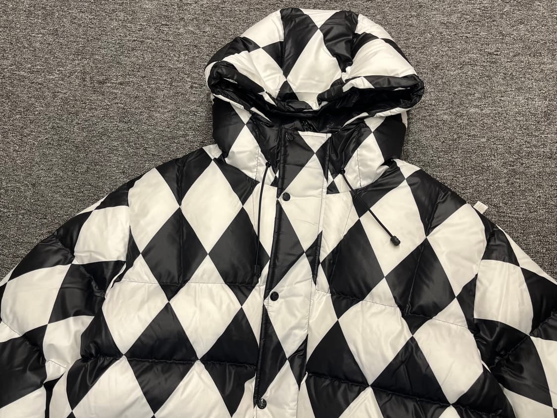 [105] FETCH SUNDAY 패치 다이아몬드 패턴 후드 패딩 L 상품이미지2