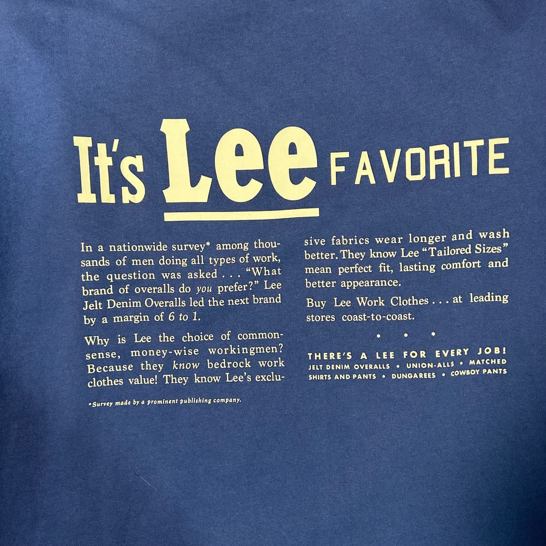 [XL] LEE 재팬 다잉 블루 반팔 상품이미지7