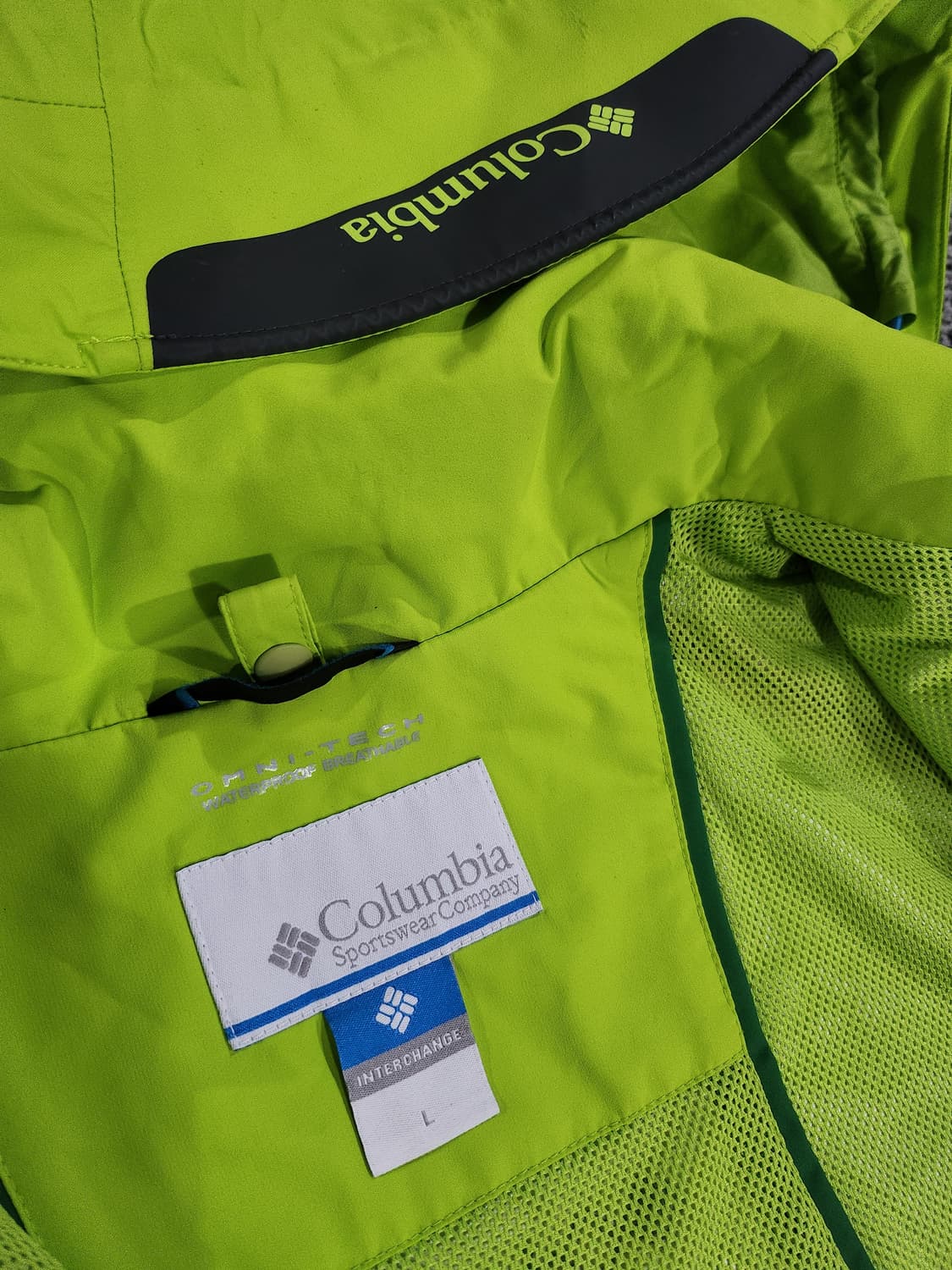 //컬럼비아  옴니테크(Omni-Tech) 배색 바람막이 L 상품이미지4