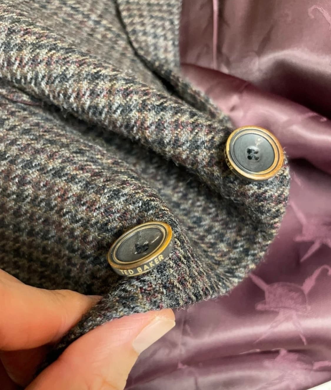 테드 베이커 남성 체크 자켓 (95-100 사이즈 / 100% 울) 상품이미지7