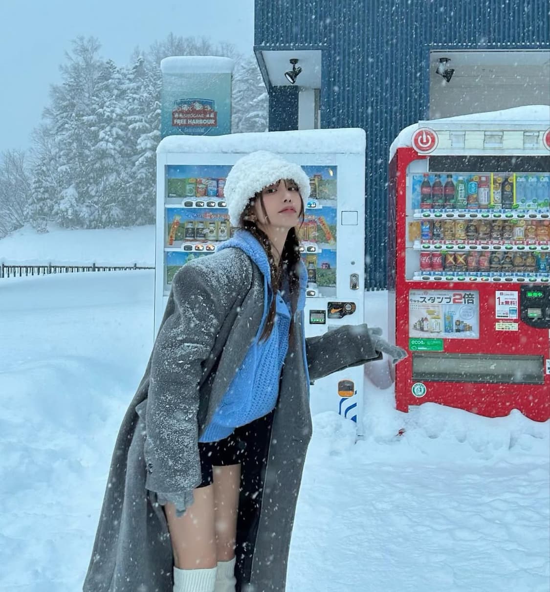 헤이미 스노우 니트 후드 소라 상품이미지3