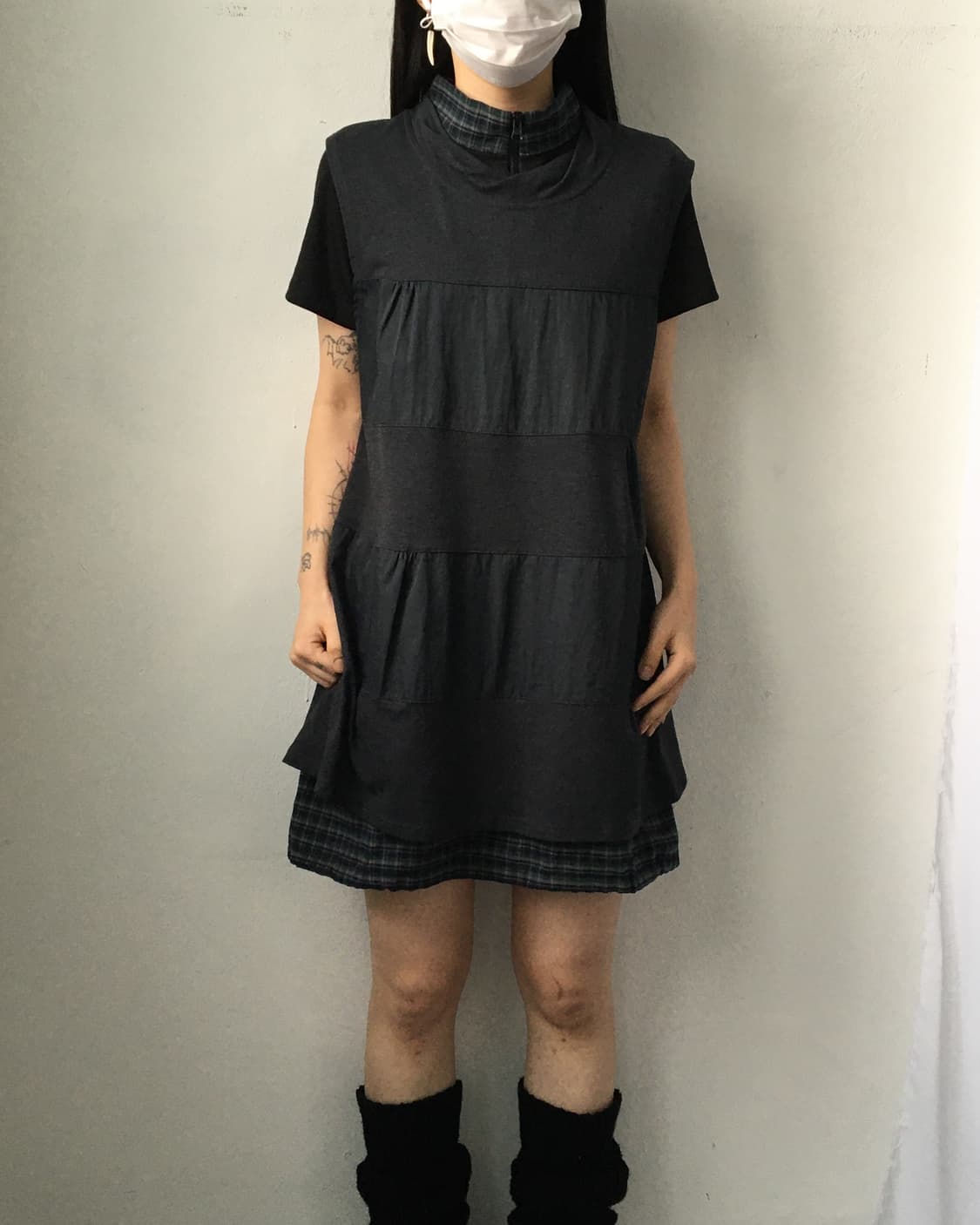 Layer pattern point sleeveless 상품이미지4