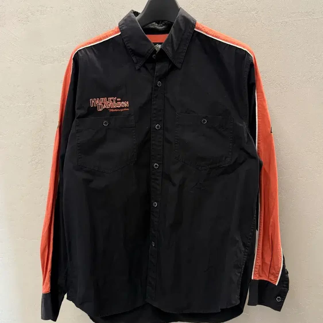 HARLEY-DAVIDSON 할리데이비슨 빅로고 워크 레이싱 셔츠 상품이미지3