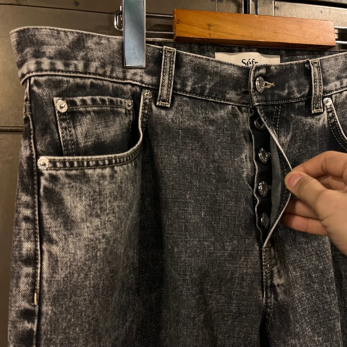 [택포](34) Sefr 스트레이트 컷 데님팬츠 그레이 상품이미지3