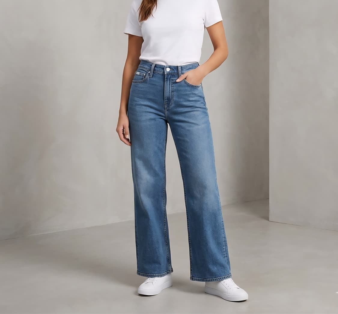 [26]캘빈클라인 하이라이트 와이드핏 데님 상품이미지1