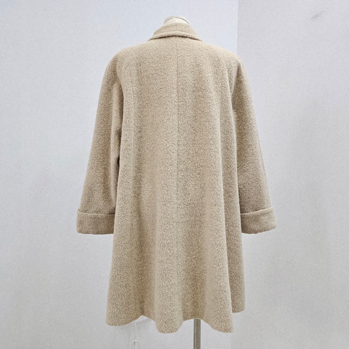 SANYO 울 블렌드 내추럴 베이지 하프코트 상품이미지3