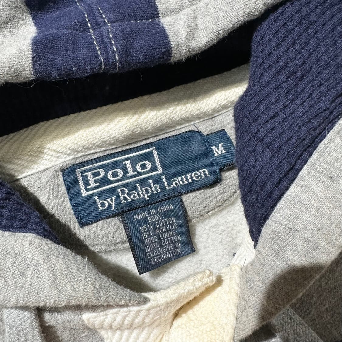 폴로 랄프로렌 스트라이프 럭비 하프버튼 후드 상품이미지4