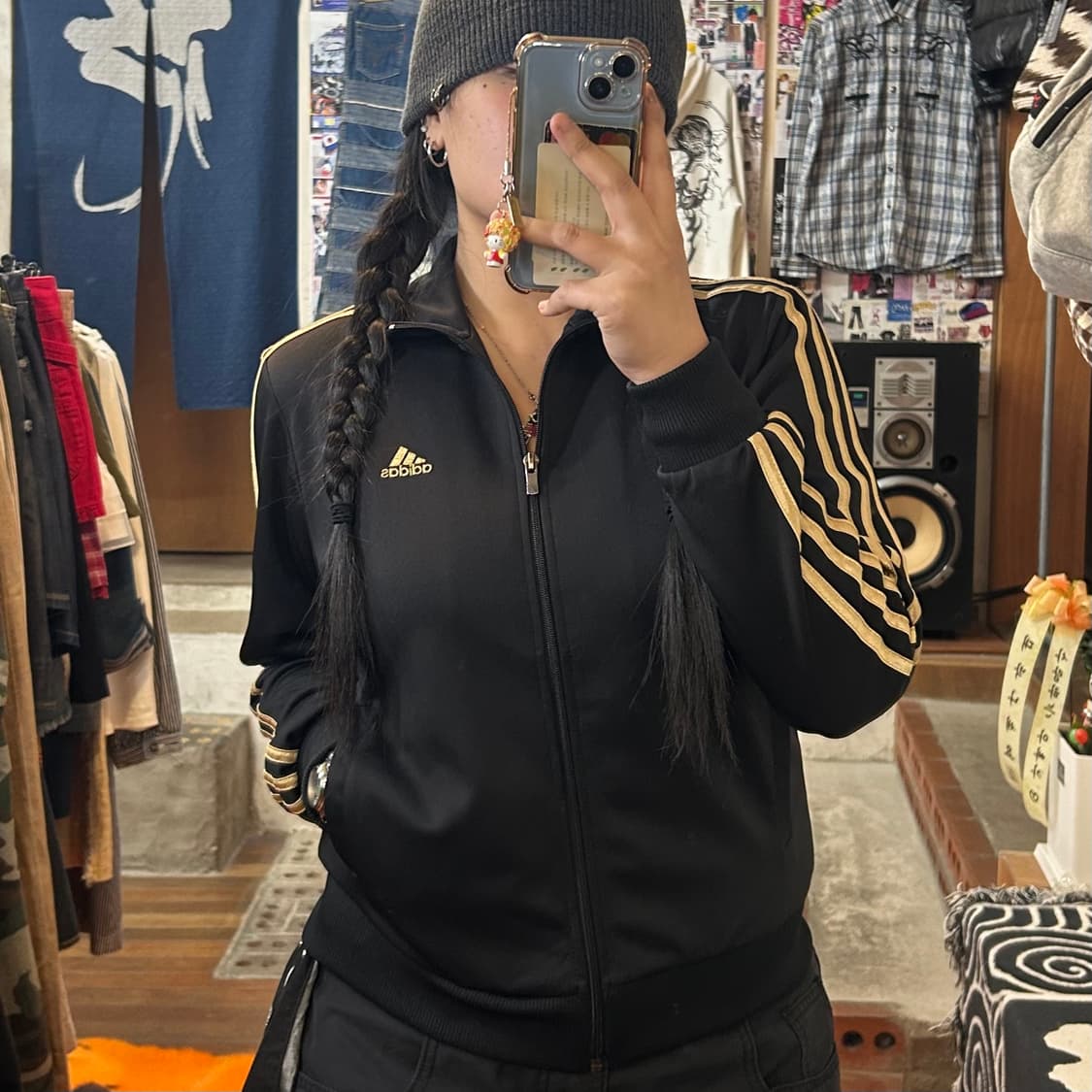 아디다스 블랙 골드 져지 트랙탑 상품이미지2