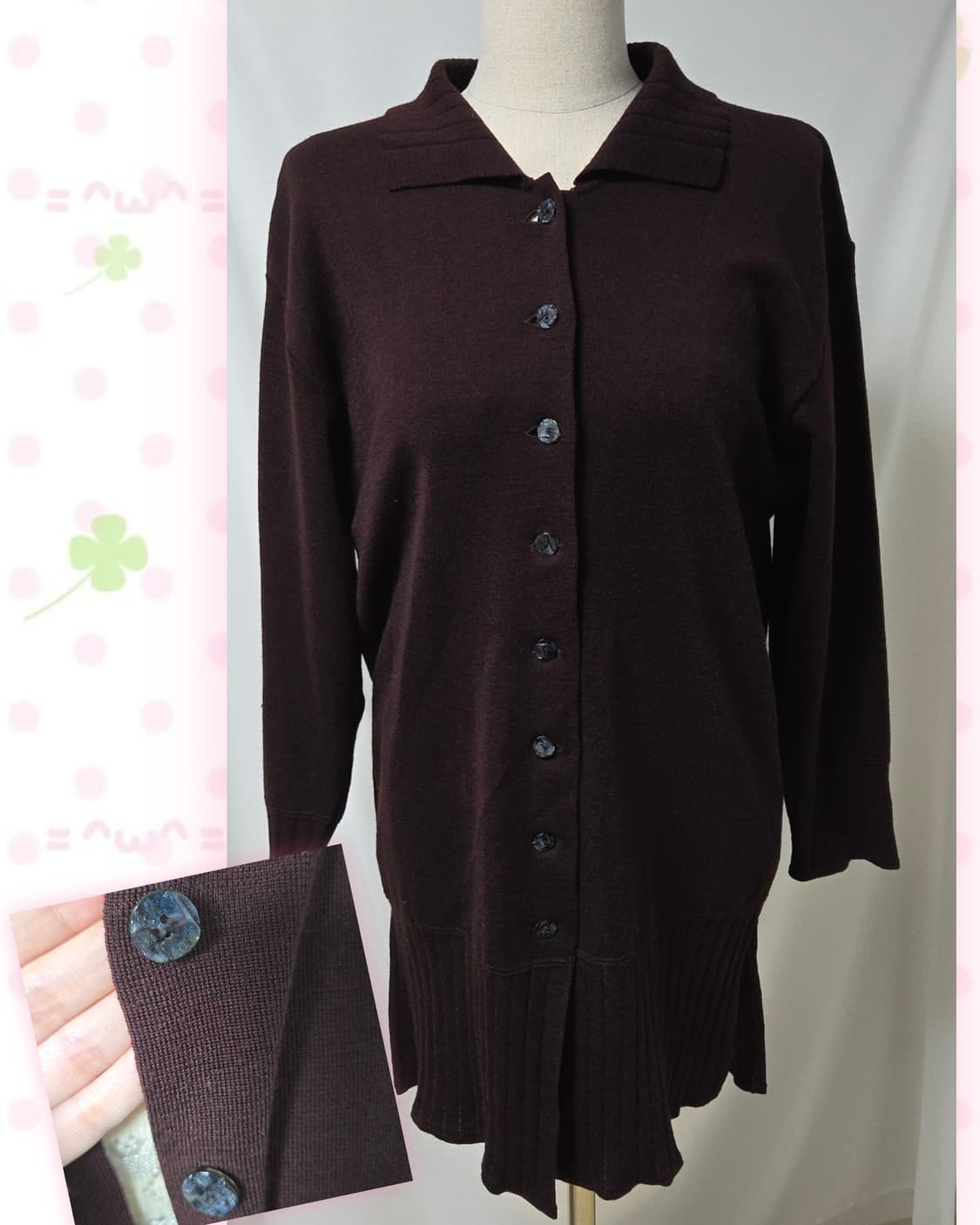 초코브라운 울 가디건 상품이미지4
