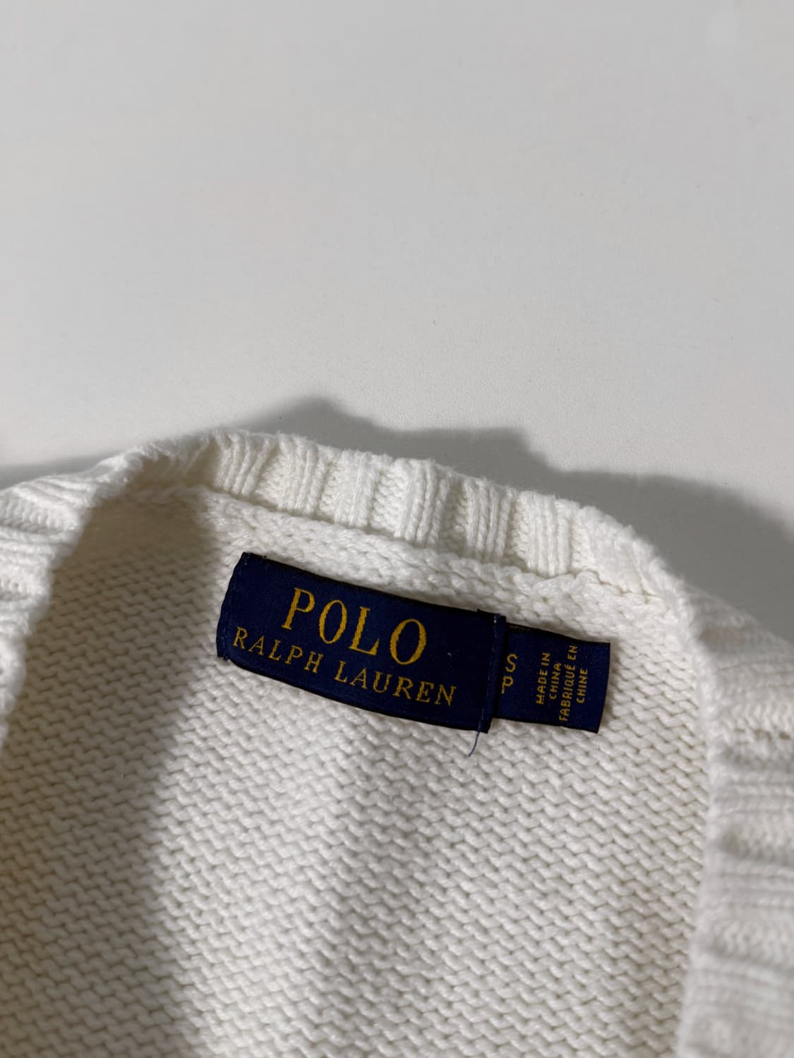 폴로 랄프로렌 루즈핏 신형 폴로베어 화이트 코튼 니트 상품이미지6