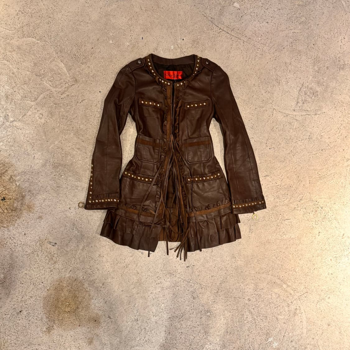 스터드 양가죽 자켓 상품이미지1