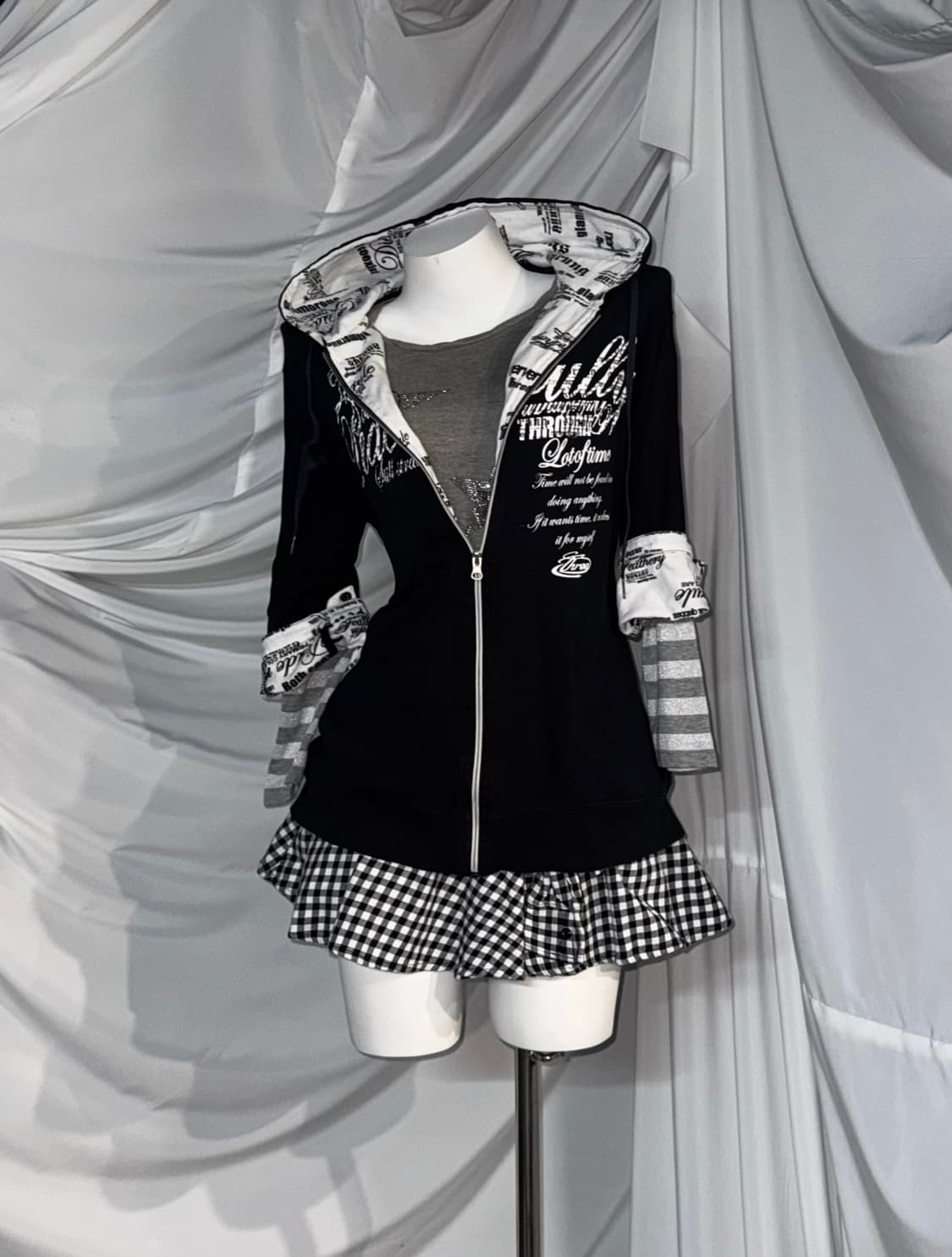 무채색 키치 데일리펑크 코디세트  상품이미지5