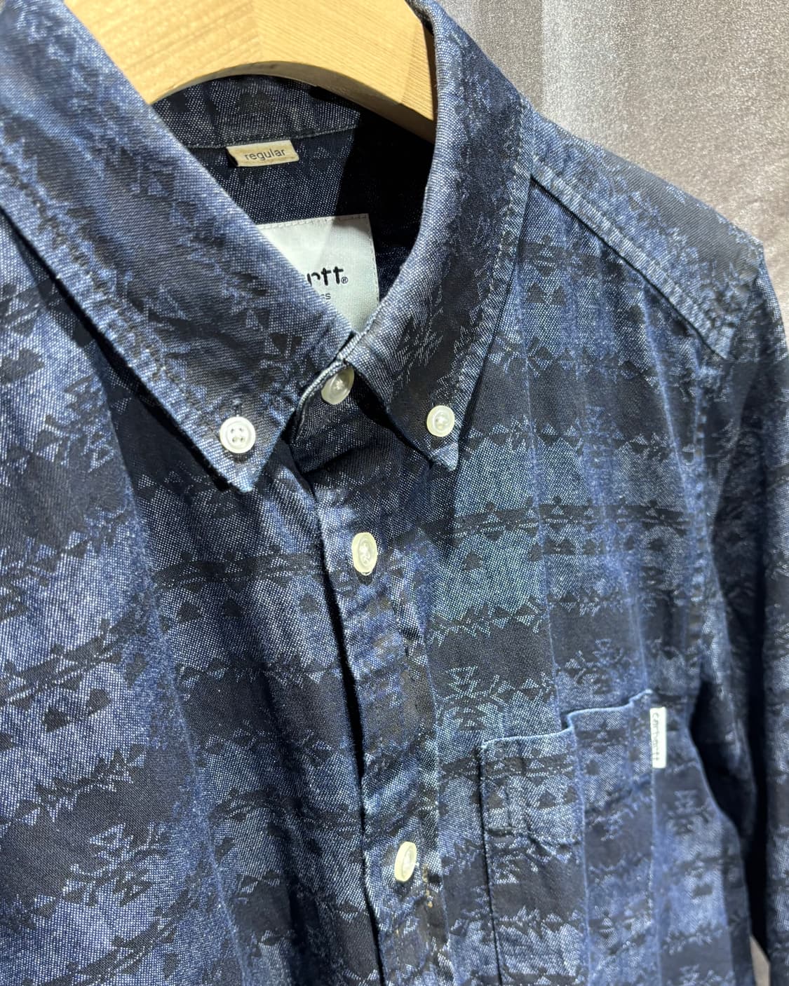Xs 칼하트 웨스턴 나바호 패턴 데님셔츠 상품이미지4