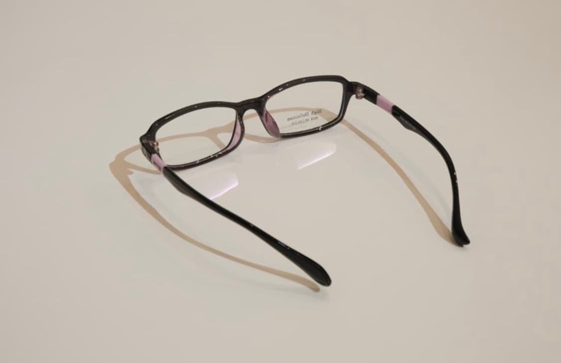 핑크 포인트 블랙 스퀘어 안경 상품이미지3