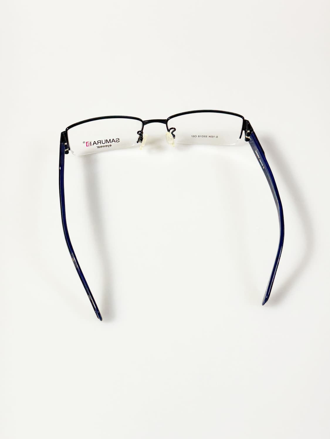 SAMURAI EYEWEAR 반무테 스퀘어 메탈 빈티지 안경 상품이미지5