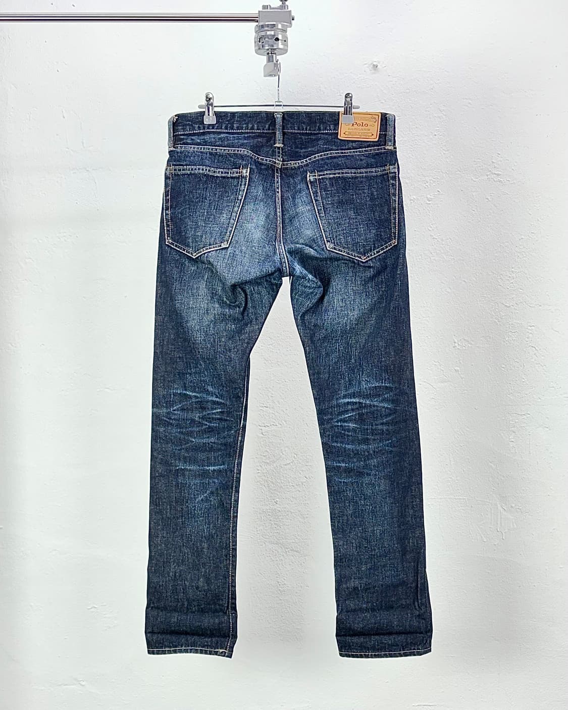 폴로 랄프로렌 버릭 진청 슬림 스트레이트 워싱 데님 팬츠 상품이미지6