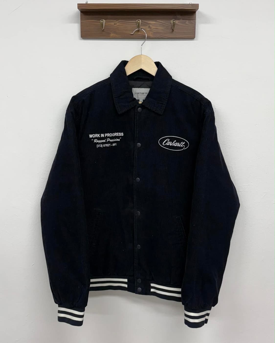 [M] 칼하트 wip 러그드 레터맨 코듀로이 바시티 자켓 상품이미지1