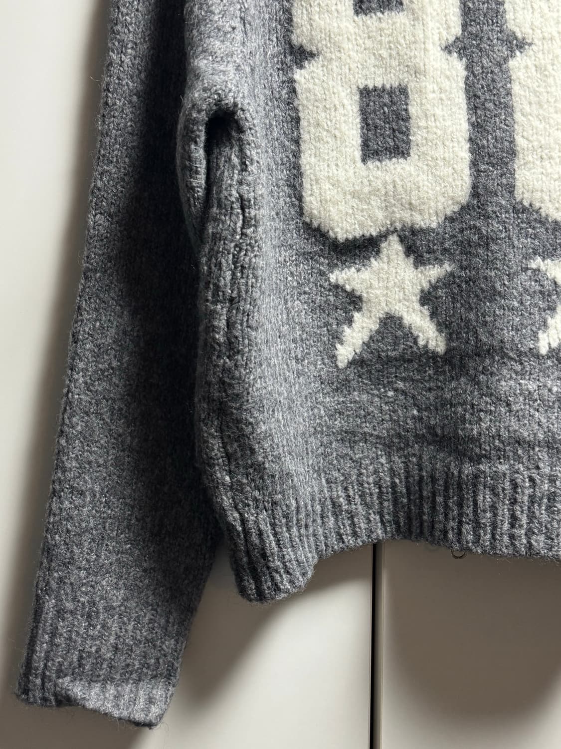 블랙업 툰비 하이넥 알파카 울 니트집업 상품이미지7