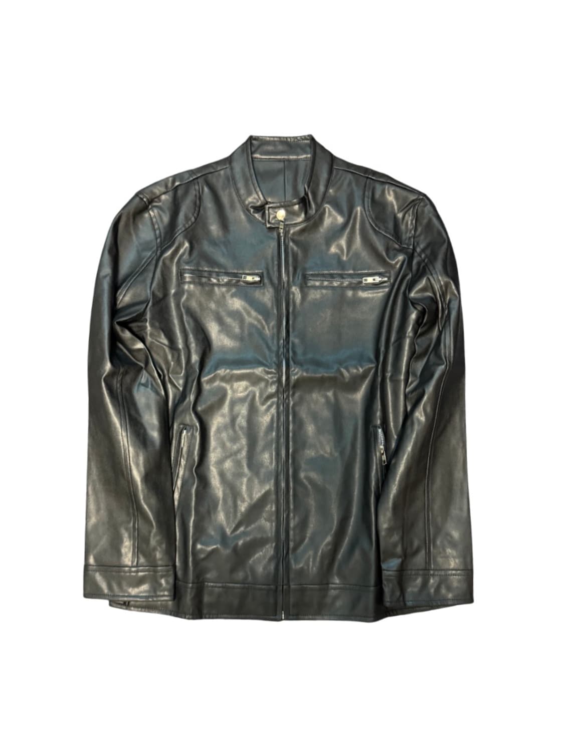 Classic Black Leather Jacket 상품이미지1