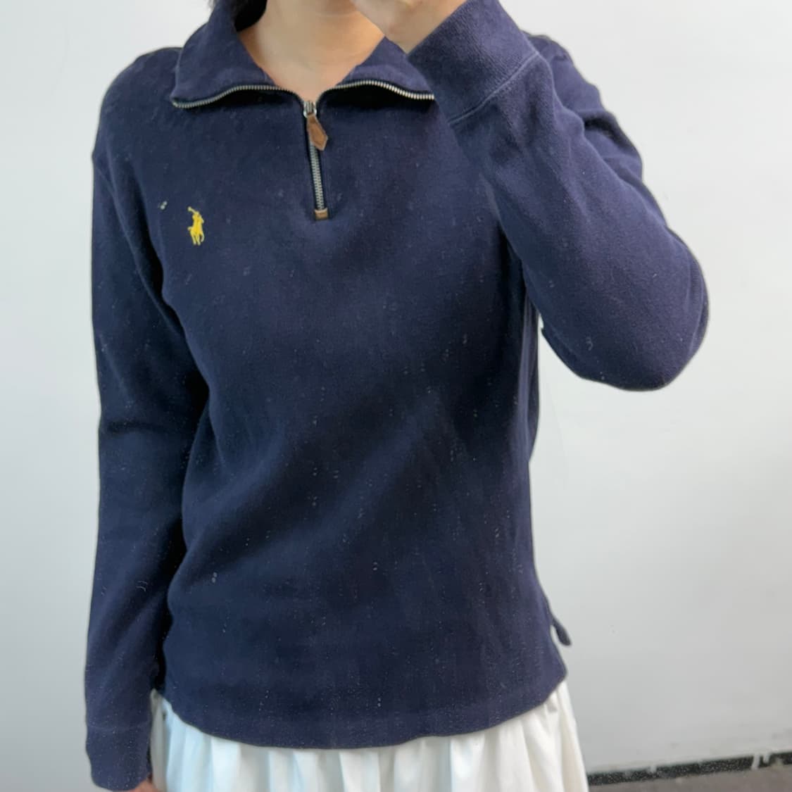 [M] 폴로 네이비 반집업 니트 상품이미지2