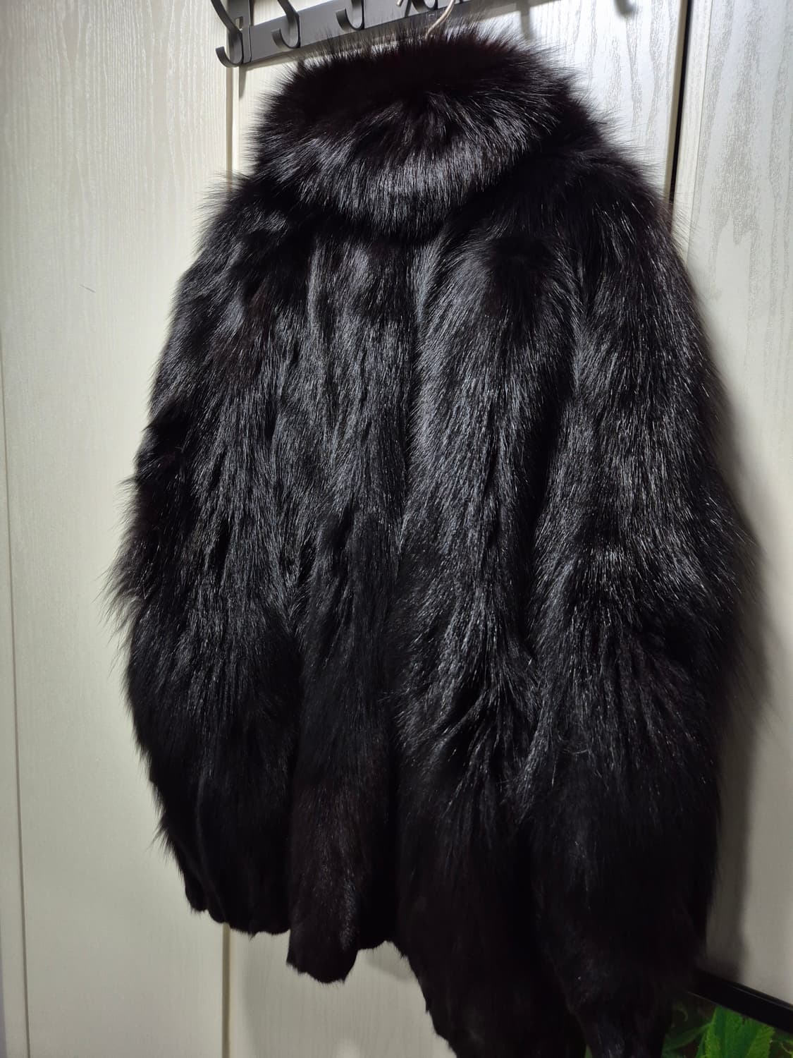 (세일)빈티지 블랙 폭스 퍼 코트 상품이미지6