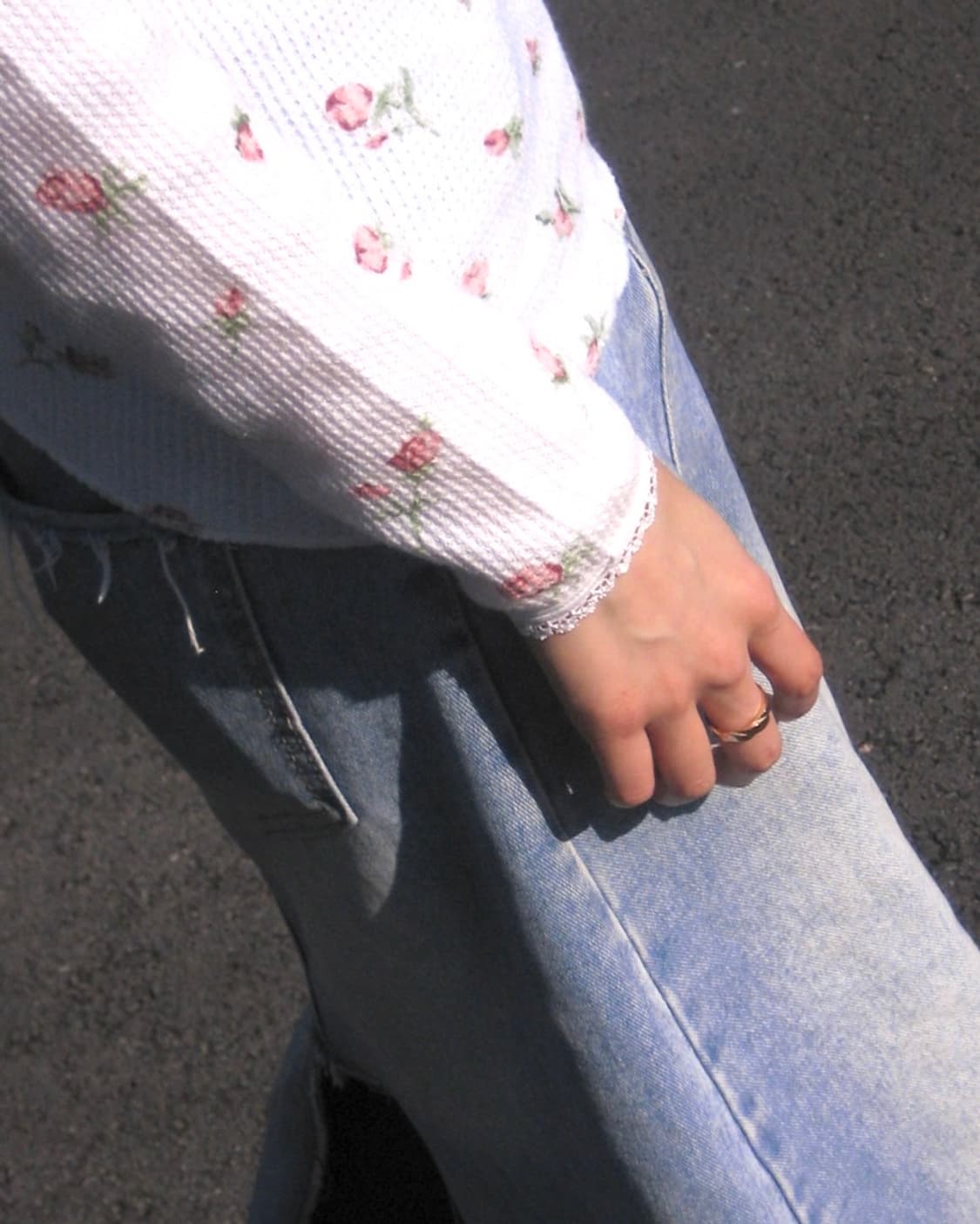 [Hanes] floral waffle Long Sleeve 상품이미지5