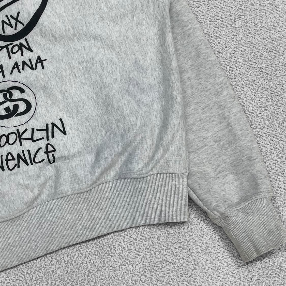 스투시 Stussy 월드투어 후드집업 그레이 상품이미지9