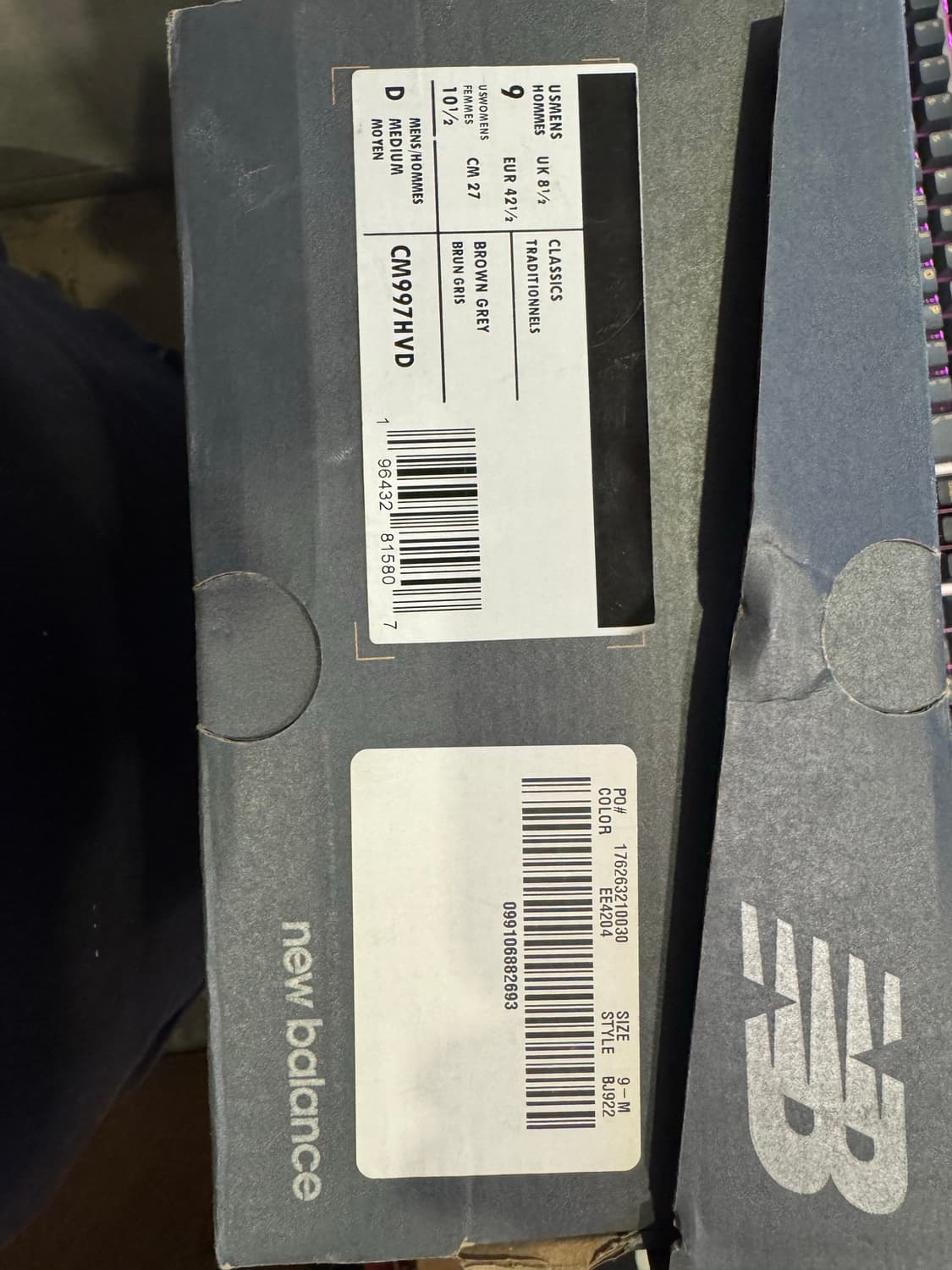 뉴발란스 997h 브라운 270사이즈 새상품 팝니다. 상품이미지7