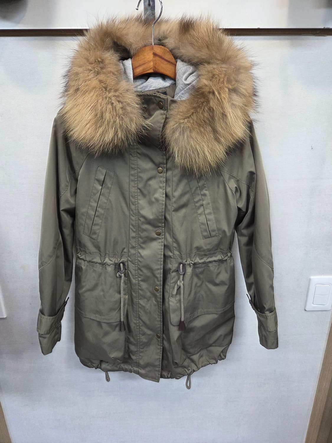 지오송지오 여성 라쿤퍼 야상 후드자켓 66 상품이미지1