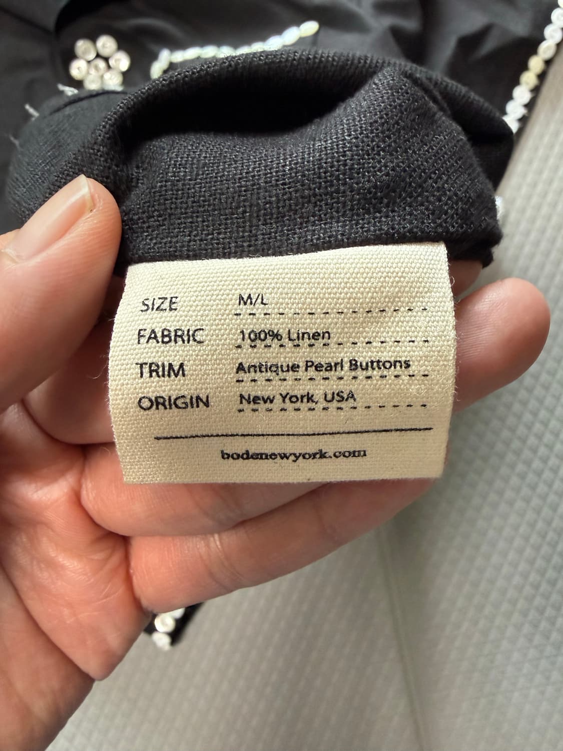 (M/L) BODE 보디 앤틱 펄 버튼 린넨 셔츠 상품이미지4