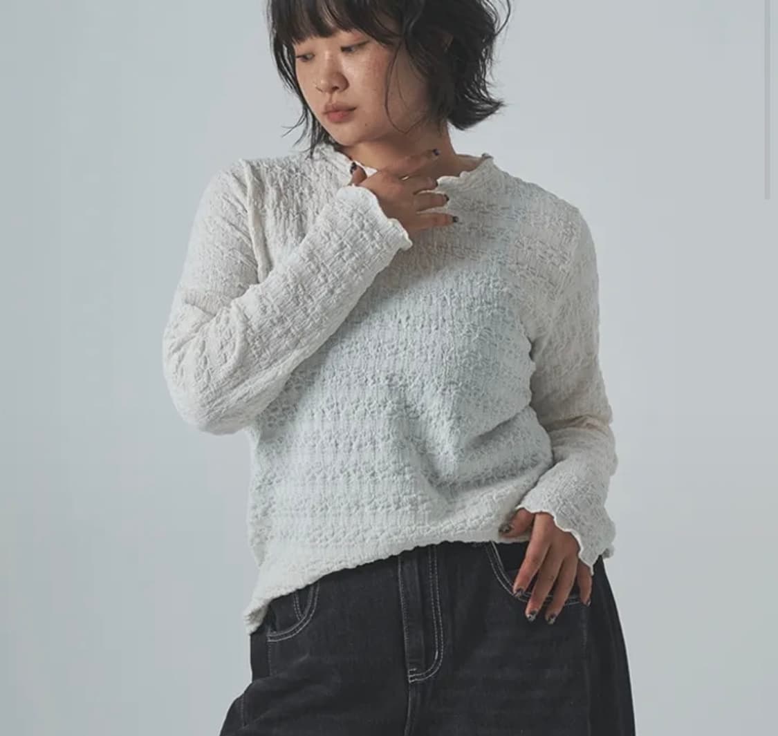 엠보 레이어드 긴팔티 새상품 상품이미지1