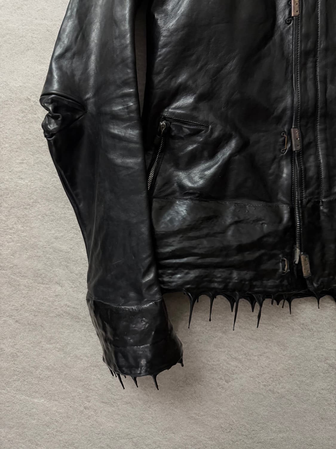 캐롤크리스찬포엘  스카스티치 드립레더자켓 상품이미지6