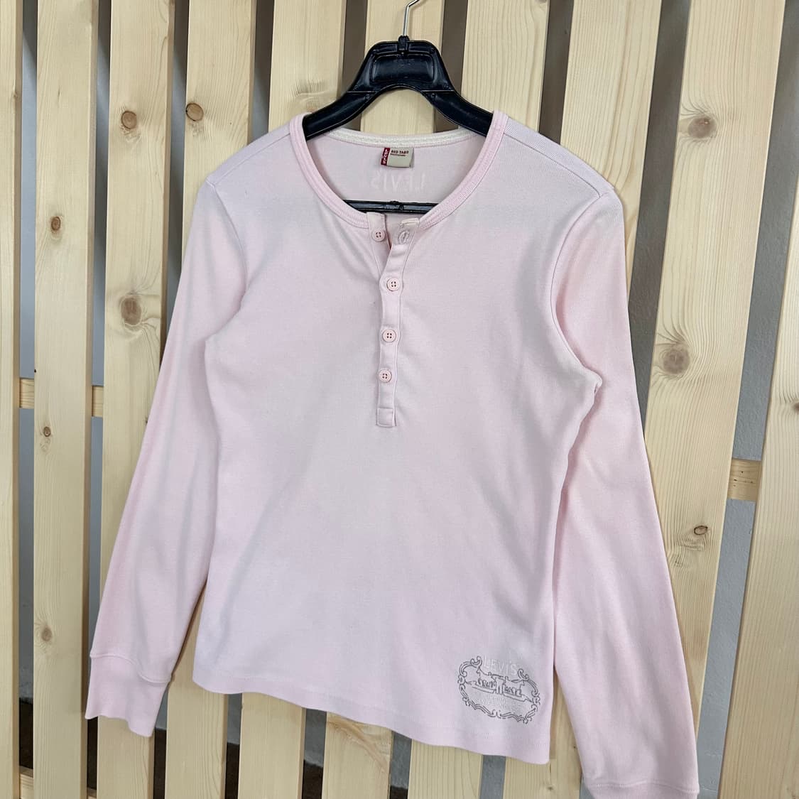 (S) 리바이스 헨리넥 핑크 티셔츠 상품이미지2