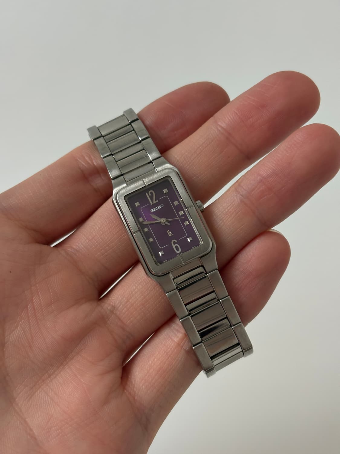 2000s Lukia Purple Silver Square Quartz 상품이미지1