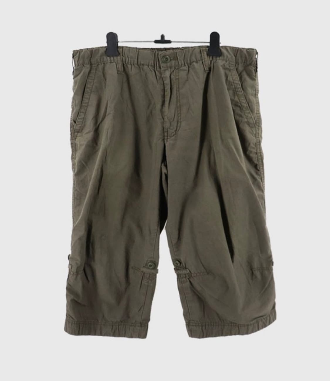 일본빈티지 카키색 카프리팬츠 상품이미지1