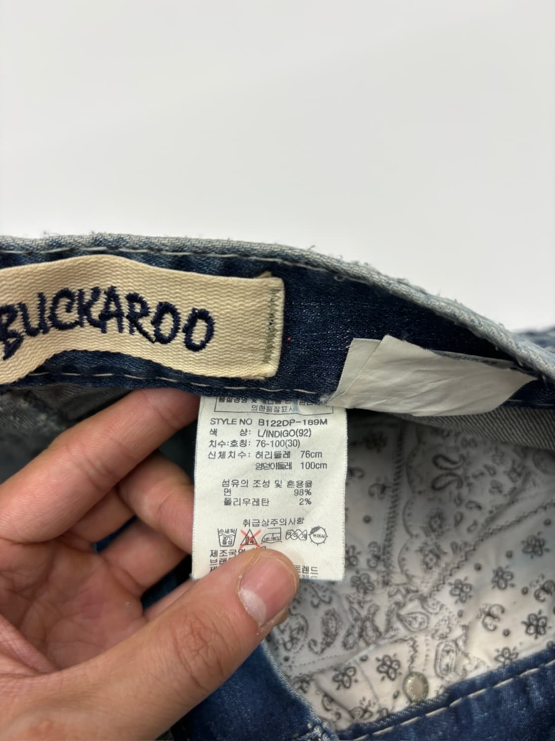 (30) BUCKAROO 버커루 빈티지 워싱 중청 스트레이트 데님 팬츠  상품이미지6