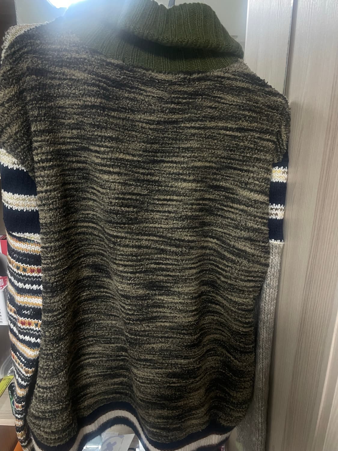 앤더슨벨 브리프텐 패치워크 니트집업 상품이미지2