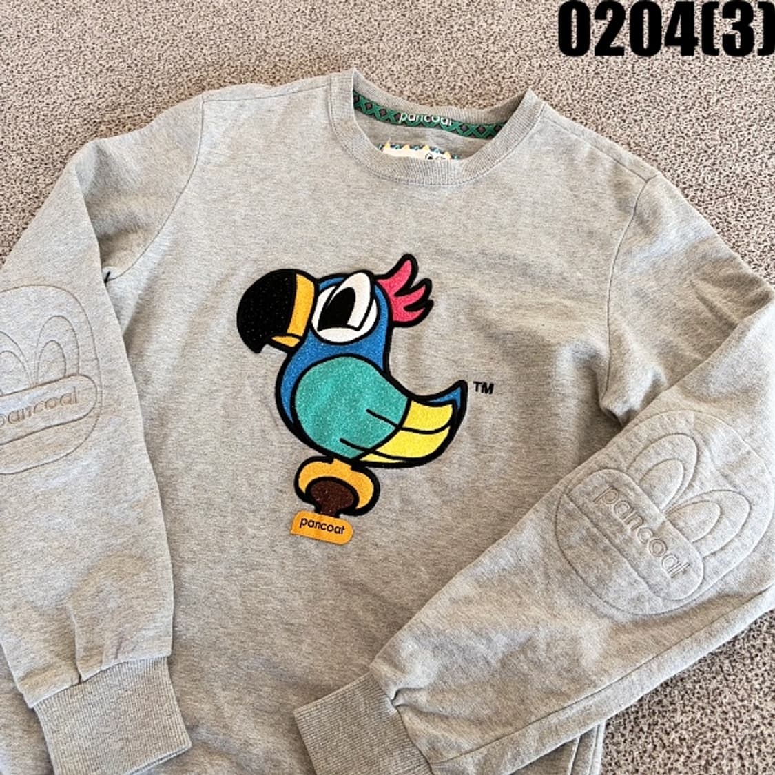 [S] 팬콧 여성 그레이 패치 디테일 맨투맨 0204(3) 상품이미지2