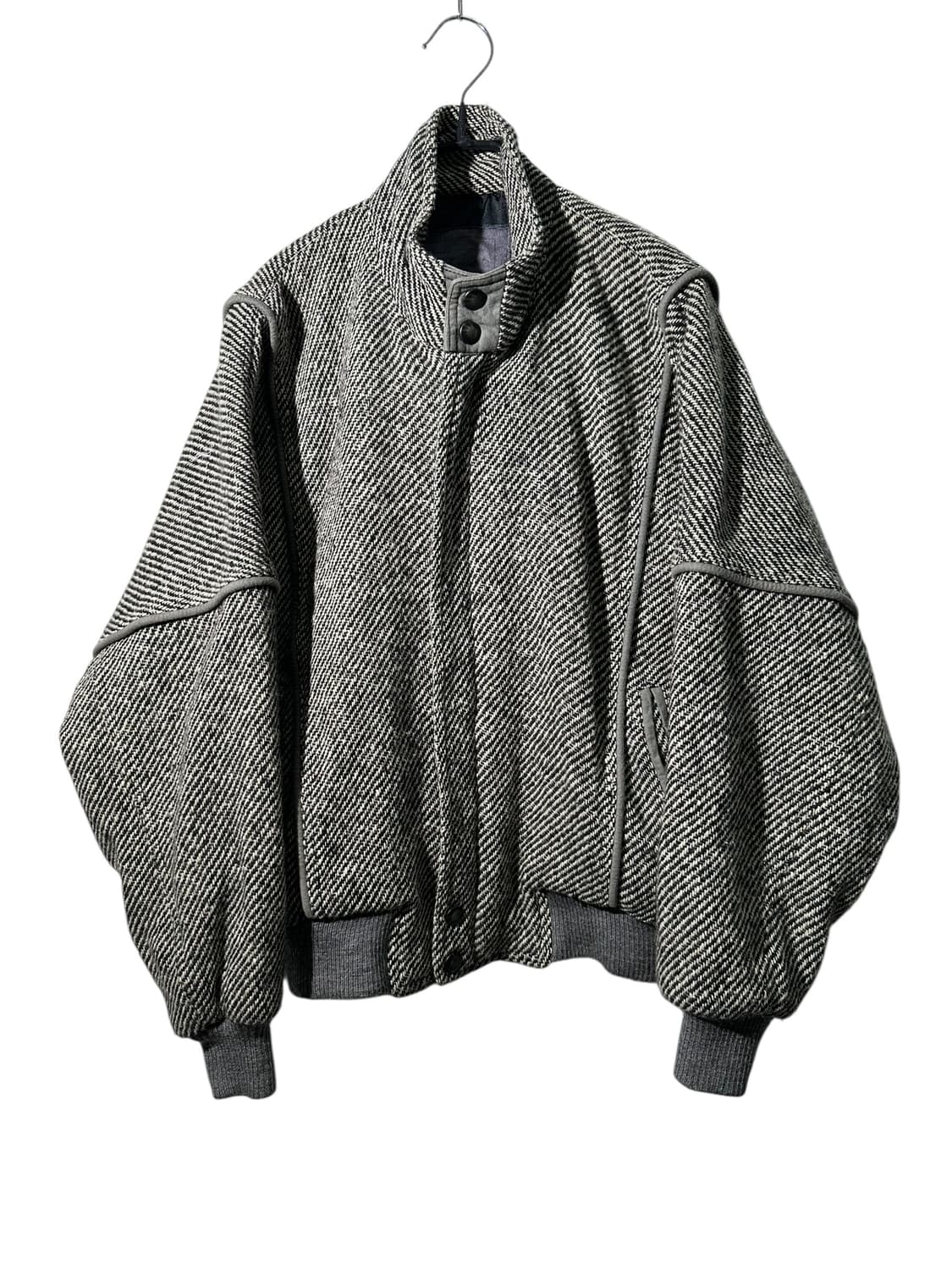 gulk club 헤링본 울 블루종 자켓 상품이미지1