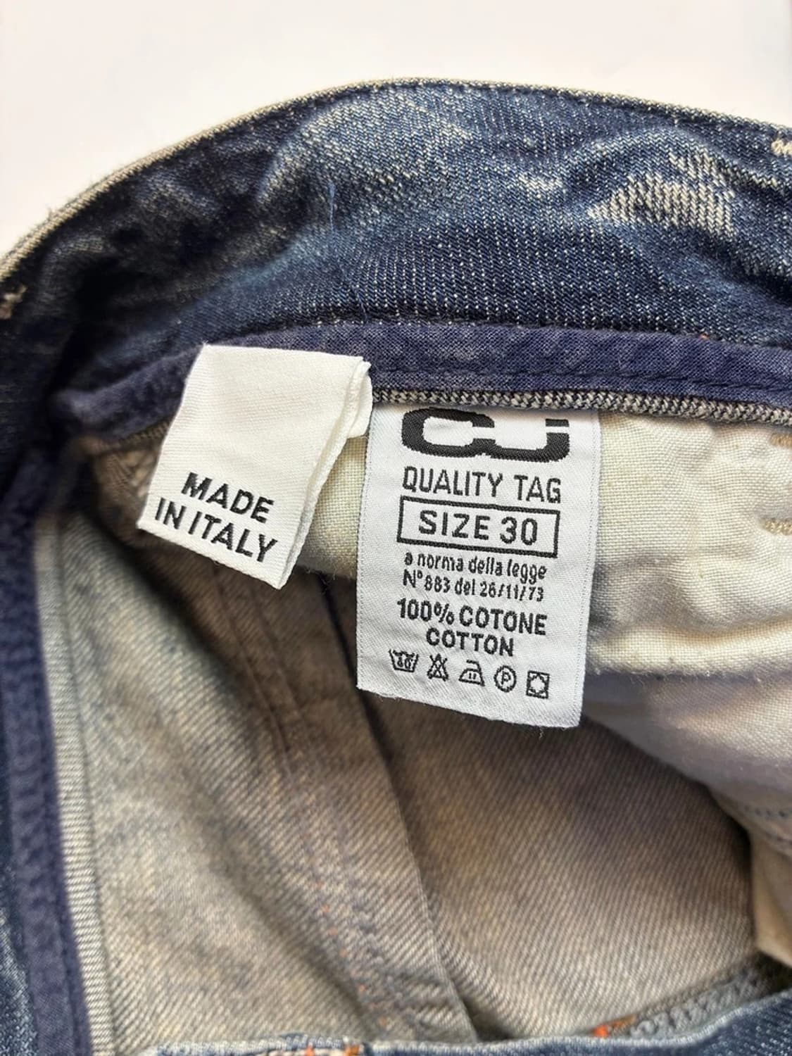 Selected 이태리 오렌지 가죽 배색 데님 팬츠 PN5572    상품이미지8