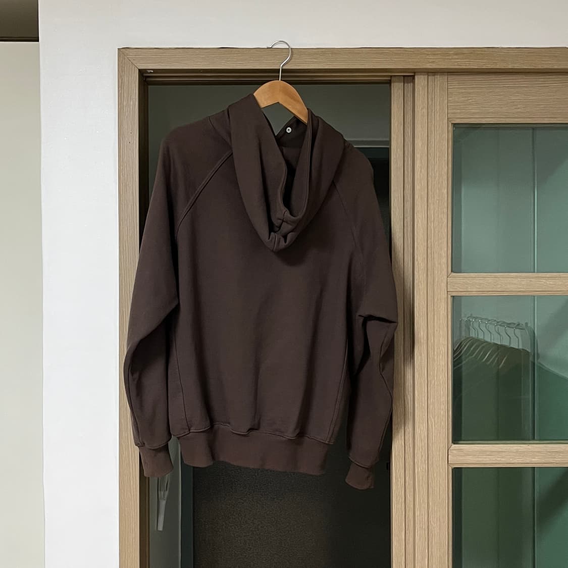 아넥도트 스냅 후드티 브라운 S 상품이미지2