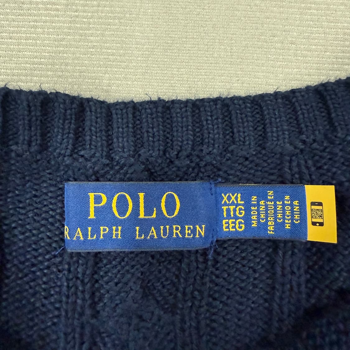 (XXL) 폴로 랄프로렌 케이블 울 꽈배기니트(네이비) 상품이미지2